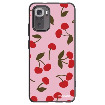 Picasee silikonowe czarne etui na Xiaomi Redmi Note 10S - Cherry