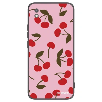 Picasee silikonowe czarne etui na Xiaomi Redmi 9AT - Cherry