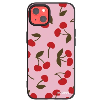 Picasee silikonowe czarne etui na Apple iPhone 13 - Cherry