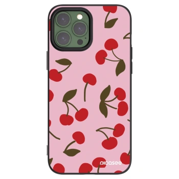 Picasee silikonowe czarne etui na Apple iPhone 13 Pro Max - Cherry