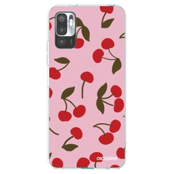 Picasee silikonowe przeźroczyste etui na Xiaomi Redmi Note 10 5G - Cherry