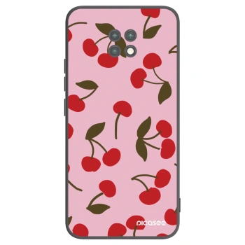 Picasee silikonowe czarne etui na Xiaomi Redmi Note 9T - Cherry