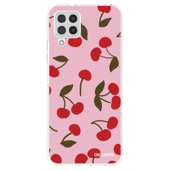 Picasee silikonowe przeźroczyste etui na Samsung Galaxy A22 A225F 4G - Cherry