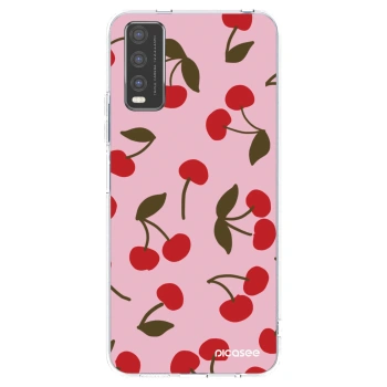 Picasee silikonowe przeźroczyste etui na Vivo Y20s - Cherry
