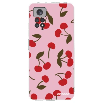 Picasee silikonowe przeźroczyste etui na Xiaomi Redmi Note 11S 4G - Cherry