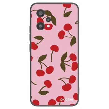 Picasee silikonowe czarne etui na Realme 9 Pro 5G - Cherry