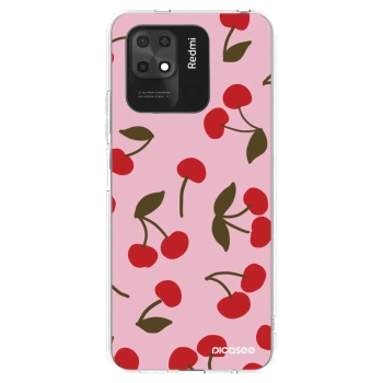 Picasee silikonowe przeźroczyste etui na Xiaomi Redmi 10C - Cherry