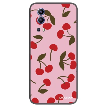 Picasee silikonowe czarne etui na Vivo Y52 5G - Cherry