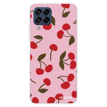 Picasee silikonowe przeźroczyste etui na Samsung Galaxy M53 5G - Cherry