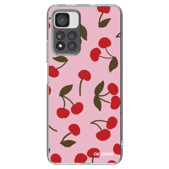 Picasee silikonowe przeźroczyste etui na Xiaomi Redmi Note 11 Pro+ 5G - Cherry