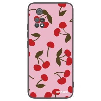Picasee silikonowe czarne etui na Xiaomi Poco M4 Pro - Cherry