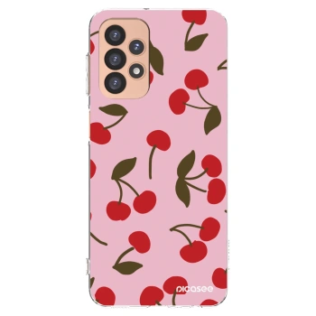 Picasee silikonowe przeźroczyste etui na Samsung Galaxy A23 A236B 5G - Cherry
