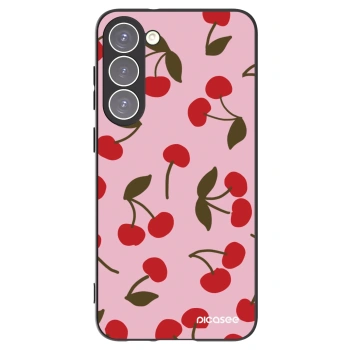 Picasee silikonowe czarne etui na Samsung Galaxy S23+ 5G - Cherry