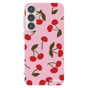 Picasee silikonowe przeźroczyste etui na Samsung Galaxy S23+ 5G - Cherry