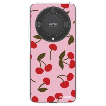 Picasee silikonowe przeźroczyste etui na Honor Magic5 Lite 5G - Cherry