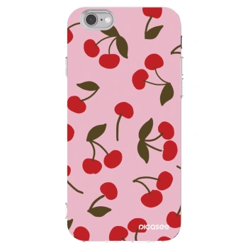 Picasee silikonowe przeźroczyste etui na Apple iPhone 6/6S - Cherry