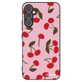 Picasee silikonowe czarne etui na Samsung Galaxy A34 5G A346B - Cherry