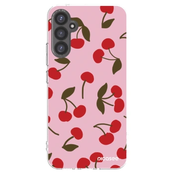 Picasee silikonowe przeźroczyste etui na Samsung Galaxy A34 5G A346B - Cherry