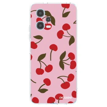 Picasee silikonowe przeźroczyste etui na Xiaomi Redmi Note 12 5G - Cherry