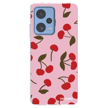 Picasee silikonowe przeźroczyste etui na Xiaomi Redmi Note 12 Pro 5G - Cherry