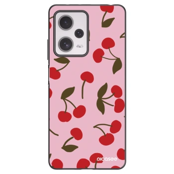 Picasee silikonowe czarne etui na Xiaomi Redmi Note 12 Pro+ 5G - Cherry