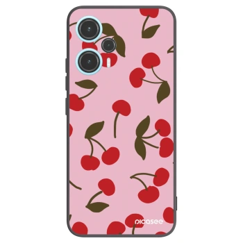 Picasee silikonowe czarne etui na Xiaomi Poco F5 - Cherry