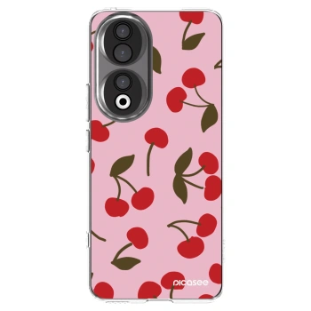 Picasee silikonowe przeźroczyste etui na Honor 90 5G - Cherry