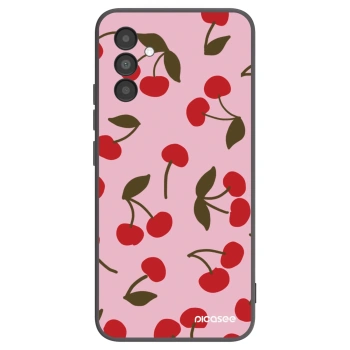 Picasee silikonowe czarne etui na Samsung Galaxy A04s A047F - Cherry