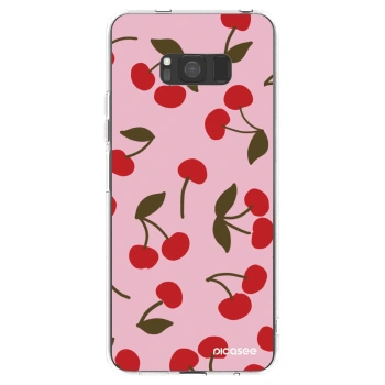 Picasee silikonowe przeźroczyste etui na Samsung Galaxy S8 G950F - Cherry