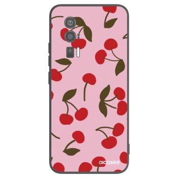 Picasee silikonowe czarne etui na Xiaomi Poco F5 Pro 5G - Cherry