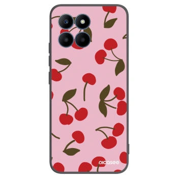 Picasee silikonowe czarne etui na Honor 70 Lite - Cherry