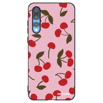 Picasee silikonowe czarne etui na Huawei P20 Pro - Cherry