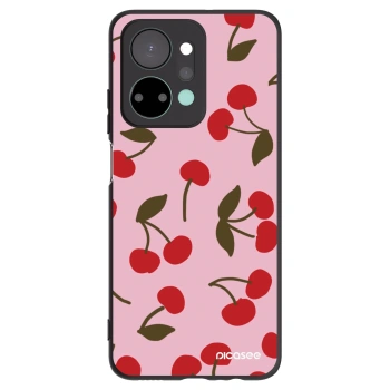 Picasee silikonowe czarne etui na Honor X7a - Cherry