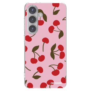 Picasee silikonowe przeźroczyste etui na Samsung Galaxy S24 S921B 5G - Cherry