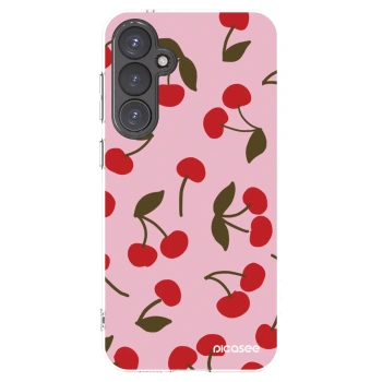 Picasee silikonowe przeźroczyste etui na Samsung Galaxy S23 FE S711B - Cherry