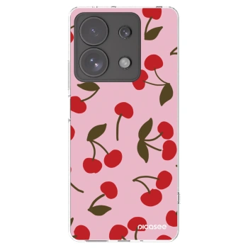 Picasee silikonowe przeźroczyste etui na Xiaomi Redmi Note 13 Pro 4G - Cherry