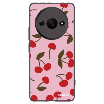 Picasee silikonowe czarne etui na Xiaomi Redmi A3 - Cherry