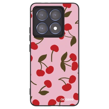 Picasee silikonowe czarne etui na Xiaomi 14T Pro - Cherry