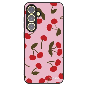 Picasee silikonowe czarne etui na Samsung Galaxy S24 FE S721B - Cherry