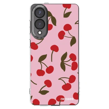 Picasee silikonowe przeźroczyste etui na Samsung Galaxy S25 Edge 5G - Cherry