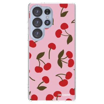 Picasee silikonowe przeźroczyste etui na Samsung Galaxy S25 Ultra 5G - Cherry