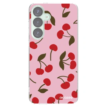 Picasee silikonowe przeźroczyste etui na Samsung Galaxy S25+ 5G - Cherry