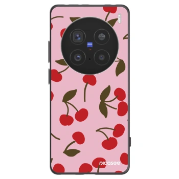 Picasee silikonowe czarne etui na Vivo X200 Pro - Cherry