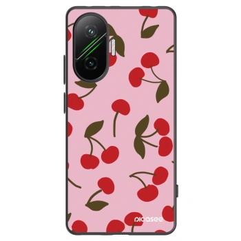 Picasee silikonowe czarne etui na Xiaomi Poco F7 Pro 5G - Cherry