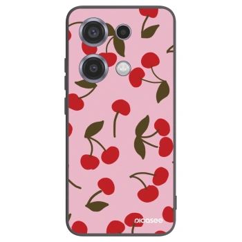 Picasee silikonowe czarne etui na Xiaomi Redmi Note 14S - Cherry