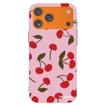 Picasee silikonowe przeźroczyste etui na Apple iPhone 17 Pro Max - Cherry