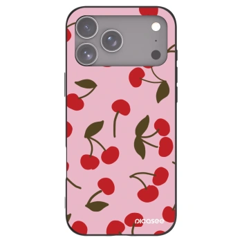 Picasee silikonowe czarne etui na Apple iPhone 17 Pro Max - Cherry