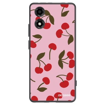 Picasee silikonowe czarne etui na Motorola Moto E14 - Cherry