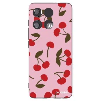 Picasee silikonowe czarne etui na Motorola Edge 60 5G - Cherry