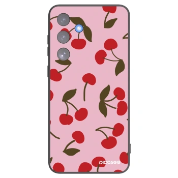 Picasee silikonowe czarne etui na Samsung Galaxy S25 FE 5G - Cherry